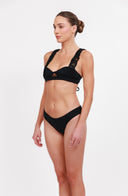 HASEDI BLACK 13047 - TOP DE BIKINI TIRAS EN TEJIDO EN MACRAME