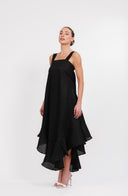 HASEDI BLACK 3027 - VESTIDO LINO 100%