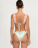 Espalda del top RIVA BLUE con lazo ajustable