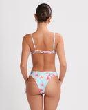Vista posterior del bottom bikini ISOLA BLUE con cobertura media